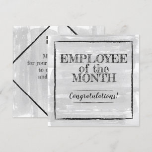 Medewerker van de maand erkenningskaart kaart