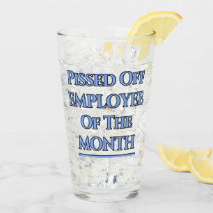 Medewerker van de maand Humor Glas