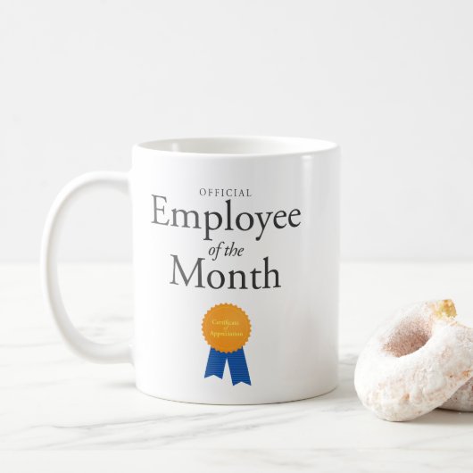 Medewerker van de maand van de koffie-Mok Koffiemok (Met donut)