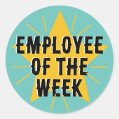 Medewerker van de week Star Worker Boss badge Ronde Sticker (Voorkant)