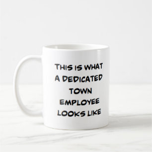 medewerker van speciale stad koffiemok