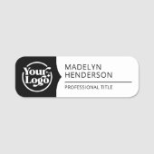 Medewerker Zwart Wit 2 Kleur Logo Magnetisch Naamplaatje (Voorkant)