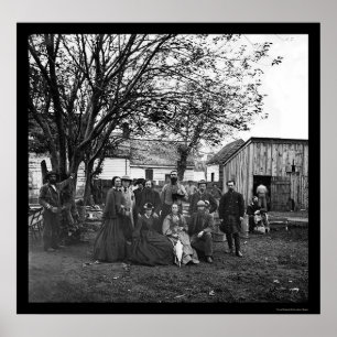 Medewerkers van de Commissie voor sanitaire zaken  Poster