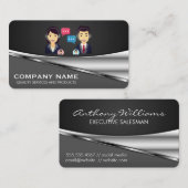 Medewerkers van de klantenservice | headset | call visitekaartje (Voorkant / Achterkant)