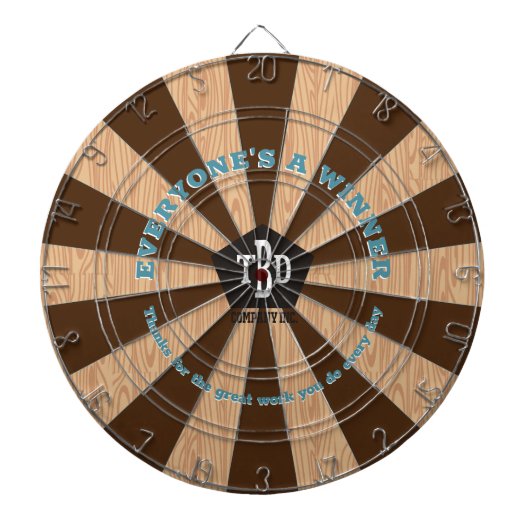 Medewerkerserkenning verloving prijs dart board dartbord (Voorkant)