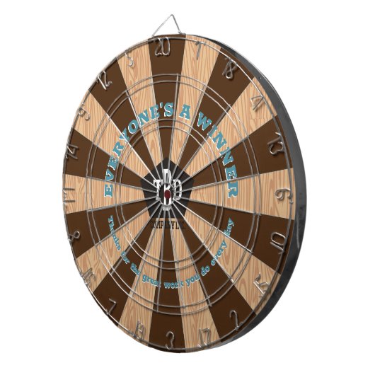Medewerkerserkenning verloving prijs dart board dartbord (Voorkant Rechts)