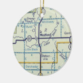 Medford WI Map Keramisch Ornament (Links)
