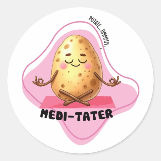 Medi-Tater, Aardappelpun | Ronde Sticker (Voorkant)