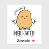 Medi-tater Grappige Mediterende Aardappel Pun Sticker (Vel)