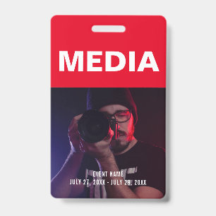Media All Access Pass Evenement ID Badge