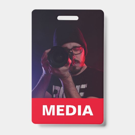 Media All Access Pass Foto-ID Badge (Voorkant)