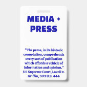 Média, badge de presse (Avant)