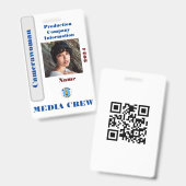 Media Crew-badge Badge (Voor- en achterkant)