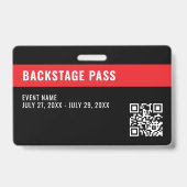 Media Modern Backstage Pas ID Badge (Achterkant)