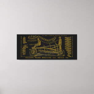 MEDIA PENNSYLVANIA OPERATING ENGINEER 1889 MACHINE CANVAS AFDRUK