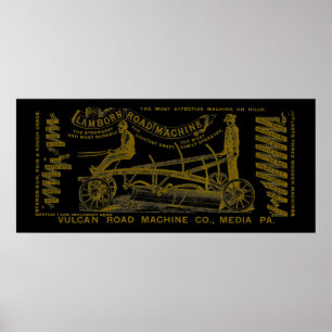 MEDIA PENNSYLVANIA OPERATING ENGINEER 1889 MACHINE POSTER