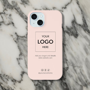 Média Sociaux pour Entreprises Rose Pâle