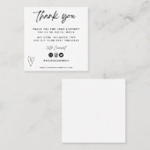  media Tussenvoegsel Bedankt Mini Visitekaartje (Voorkant / Achterkant)