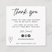  media Tussenvoegsel Bedankt Mini Visitekaartje (Voorkant)