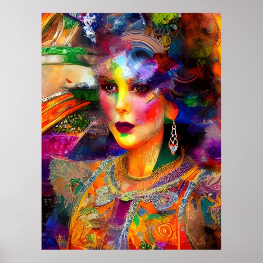 Mediacollage voor vrouwen gemengd poster (Voorkant)