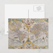 Mediane Wereldkaart vanaf 1525 Briefkaart (Voorkant / Achterkant)