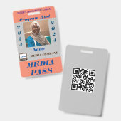 Mediapas Badge (Voor- en achterkant)