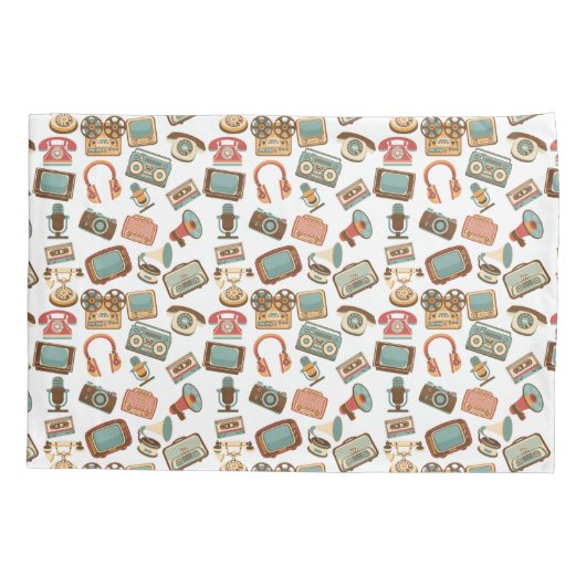 Mediapatroonpatroonkussen voor retro kussensloop (Achterkant)