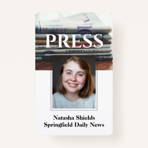 Mediapers Personeel Foto-ID met naam Badge