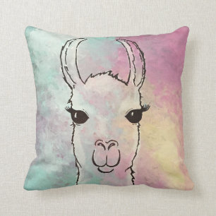 Médias mélangés de lama peignant le coussin