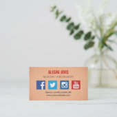 MÉDIAS SOCIAUX MUSICIEN VOUS TUBE CARTE DE VISITE (Debout devant)
