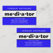 Mediator Bold Blauw en Wit Visitekaartje (Voorkant / Achterkant)