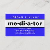 Mediator Bold Blauw en Wit Visitekaartje (Voorkant)