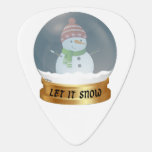Médiators LAISSER NEIGE drôle bonhomme de neige dans le glob<br><div class="desc">Soyez la star du dîner de Noël avec ce design mignon ou donnez-le comme cadeau de Noël parfait pour un ami ou un parent. Joyeux Noël!</div>