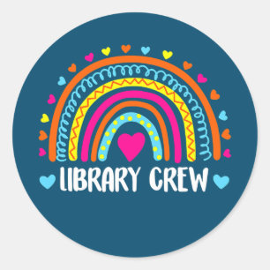 Mediawisselaar- en bibliotheekbemanning Librarian Ronde Sticker