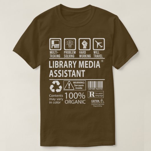 Mediawisselaar Media Assistant MultiTasking Certif T-shirt (Design voorkant)