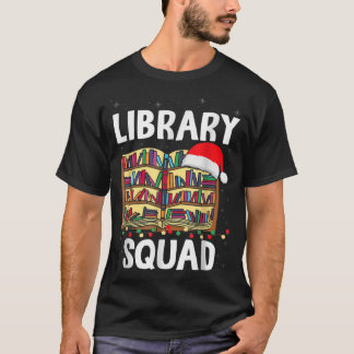 Mediawisselaar met kerstboek team met leesbelastin t-shirt