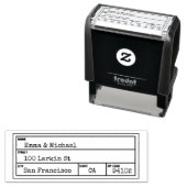  mediawisselaar retouradreslabel  zelfinktende stempel (In situ)