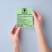Medic Bag Design, EMT, Paramedic Adverteren Flyer (Hand)