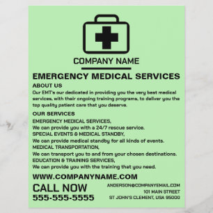 Medic Bag Design, EMT, Paramedic Adverteren Flyer