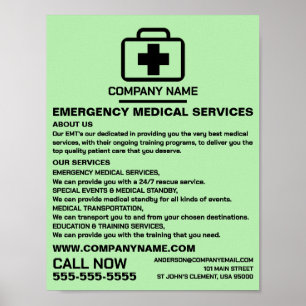Medic Bag Design, EMT, Paramedic Adverteren Poster