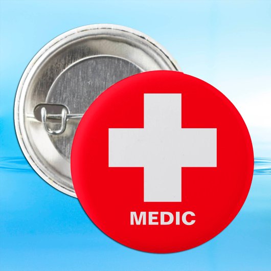 Medic & First Aid, Ambulance, Doctor Ronde Button 5,7 Cm