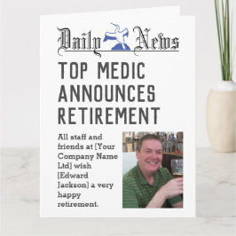 Medic Retirement Kaart om te personaliseren