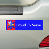 MEDIC, trots om te dienen Bumpersticker (Op auto)