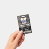 Medica Foto ID Grey Brown Black Inks Badge (Handheld)