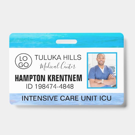 Medica Foto ID Strand Alsjeblieft Badge (Voorzijde)