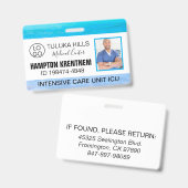 Medica Foto ID Strand Alsjeblieft Badge (Voor- en achterkant)