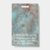Medica Photo ID Zachte Blauwe Inkt Badge (Achterkant)