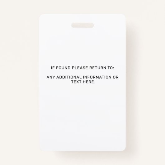 Medical Alert Service Dog Photo ID Badge (Achterkant)