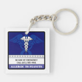 Medical Alert Sleutelhanger Blue - Aanpassen (Achterkant)