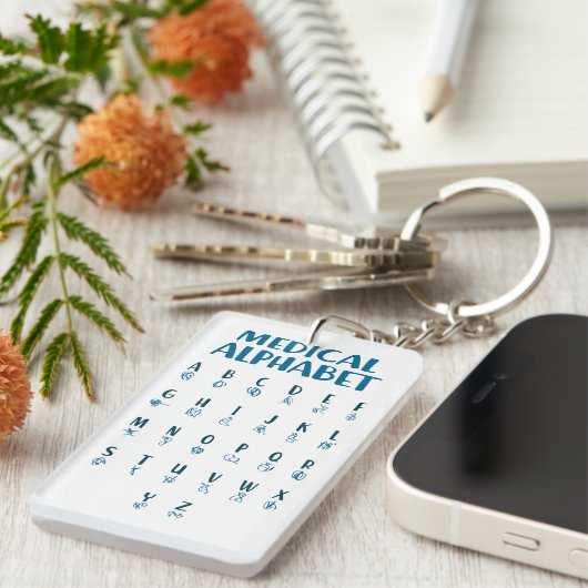 Medical Alphabet Sleutelhanger (Voorkant Rechts)